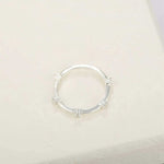 Five Stone Sterling Silver Ring - floysun