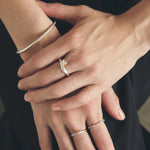 Five Stone Sterling Silver Ring - floysun