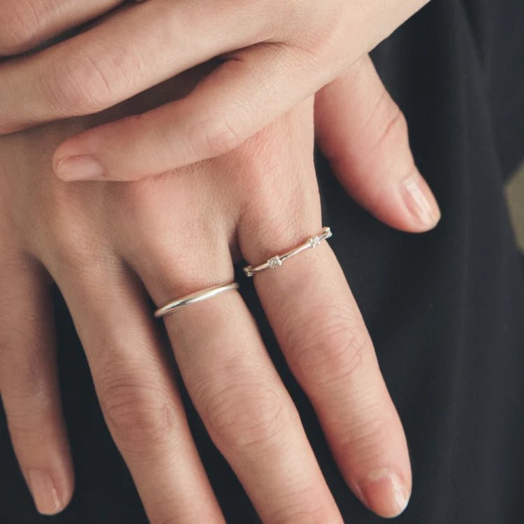 Five Stone Sterling Silver Ring - floysun