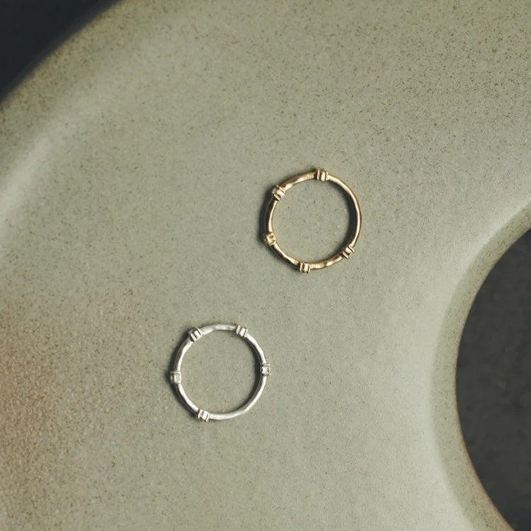 Five Stone Sterling Silver Ring - floysun
