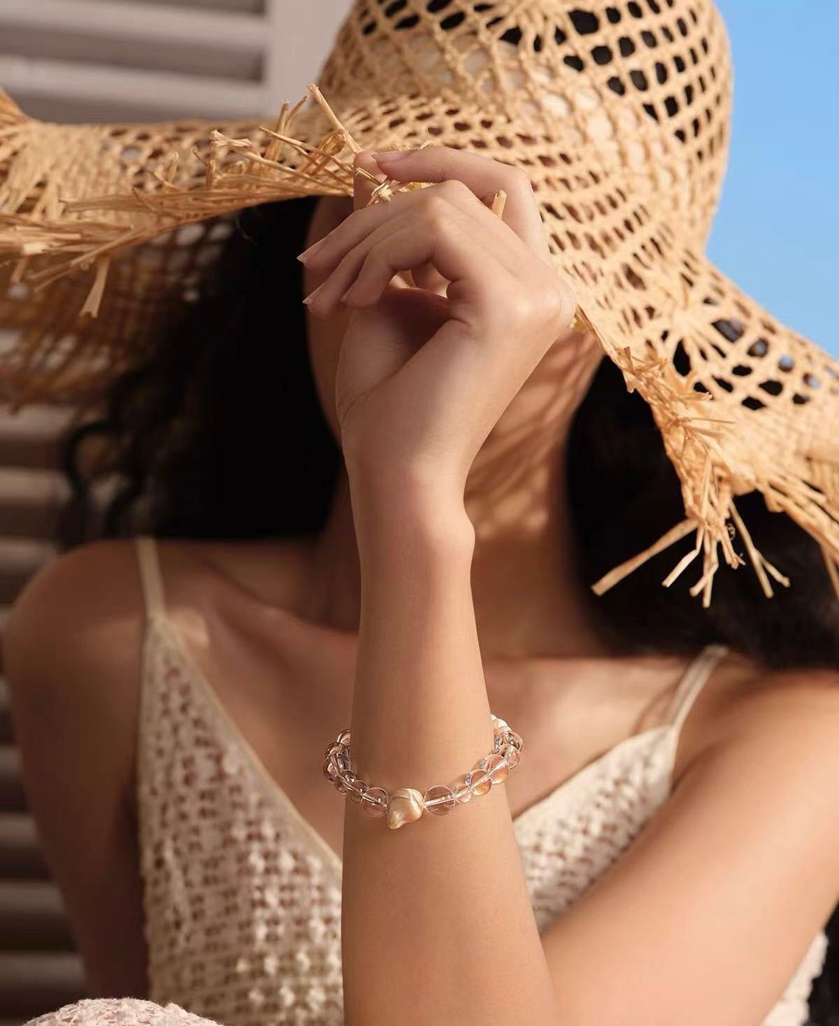 Floating Light White Crystal Shell & Freshwater Pearl Bracelet - floysun