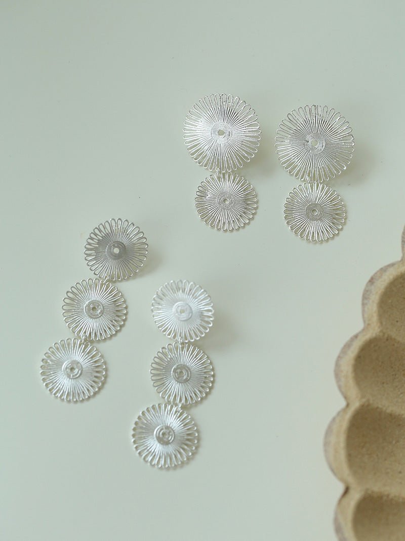Flora Solaris Whisper Earrings – Triple Bloom Edition - floysun