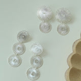Flora Solaris Whisper Earrings – Triple Bloom Edition - floysun