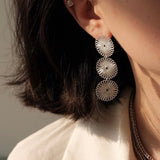Flora Solaris Whisper Earrings – Triple Bloom Edition - floysun