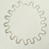 Flowing Wavy Lines U-Shaped Metal Layering Necklace - floysun