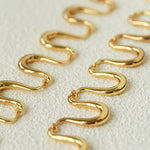 Flowing Wavy Lines U-Shaped Metal Layering Necklace - floysun