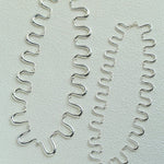 Flowing Wavy Lines U-Shaped Metal Layering Necklace - floysun