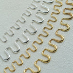 Flowing Wavy Lines U-Shaped Metal Layering Necklace - floysun