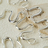 Flowing Wavy Lines U-Shaped Metal Layering Necklace - floysun