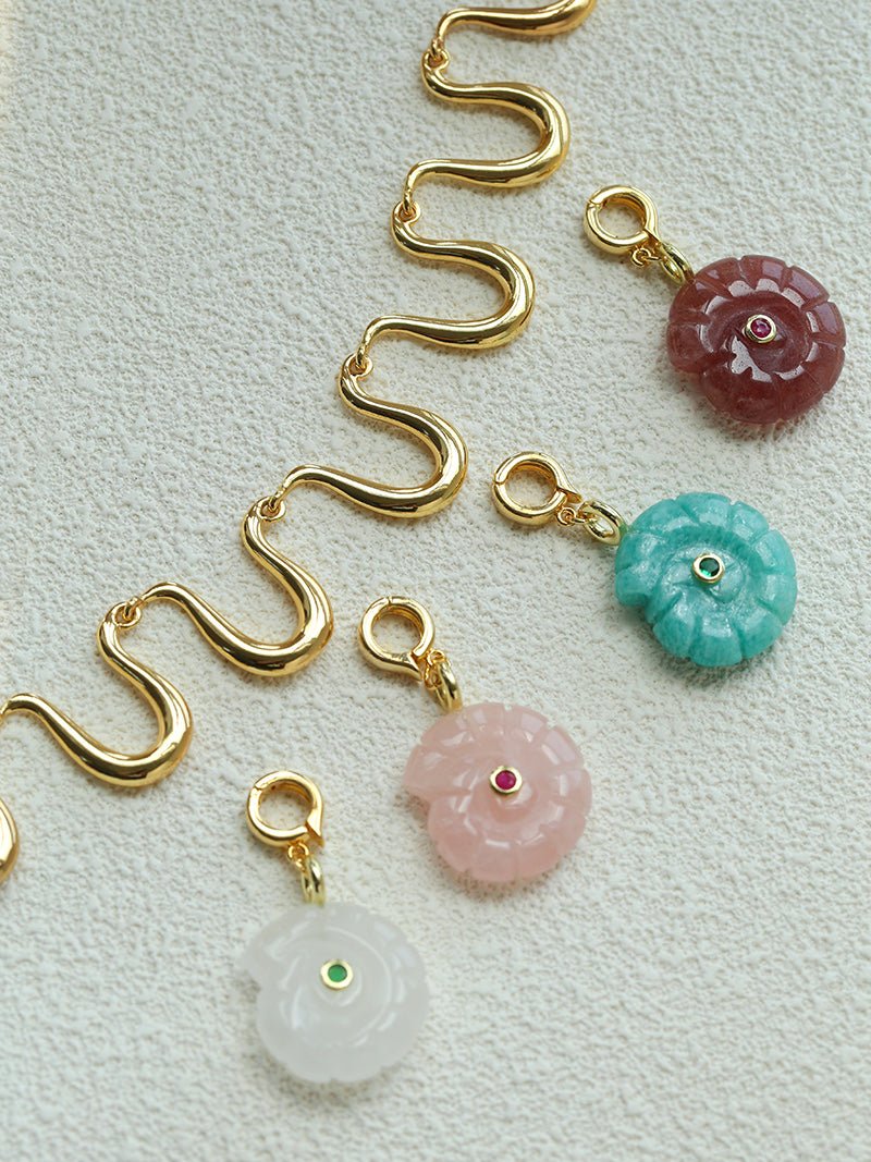 Flowing Wavy Lines U-Shaped Metal Layering Necklace - floysun