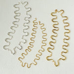 Flowing Wavy Lines U-Shaped Metal Layering Necklace - floysun