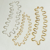 Flowing Wavy Lines U-Shaped Metal Layering Necklace - floysun