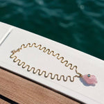 Flowing Wavy Lines U-Shaped Metal Layering Necklace - floysun