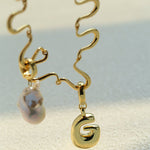 Flowing Wavy Lines U-Shaped Metal Layering Necklace - floysun