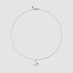 Fluid Asymmetrical Heart Necklace - Sculptural 925 Sterling Silver Statement Pendant - floysun