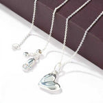 Fluid Asymmetrical Heart Necklace - Sculptural 925 Sterling Silver Statement Pendant - floysun