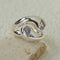 Fluid Teardrop Cubic Zirconia Open Ring - floysun