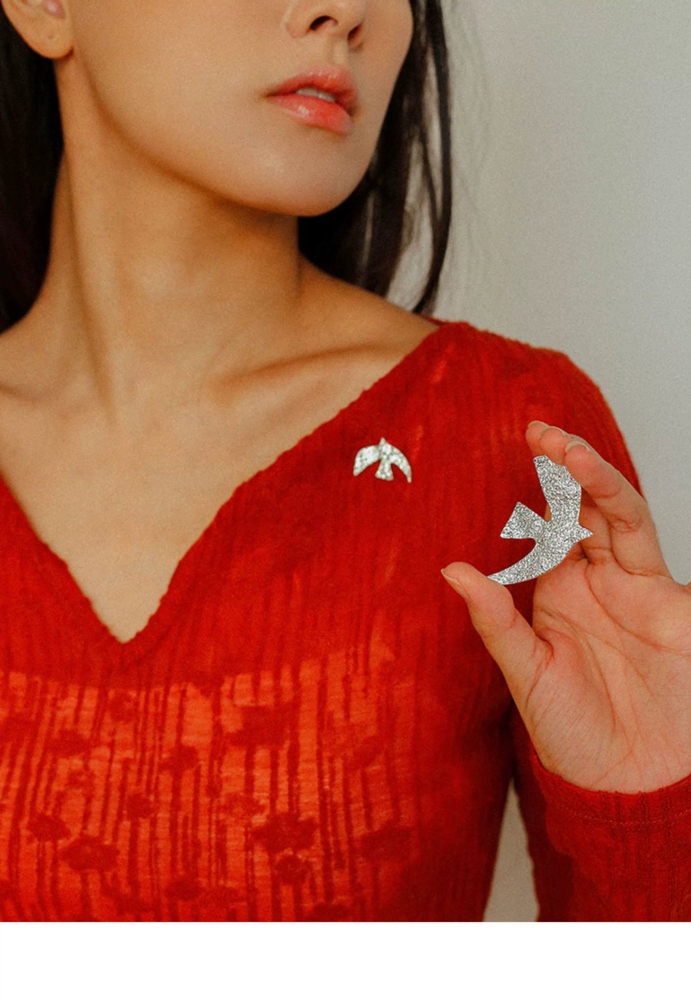 Flying Dove of Peace Brooch Handcrafted Vintage Texture - floysun
