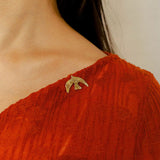 Flying Dove of Peace Brooch Handcrafted Vintage Texture - floysun