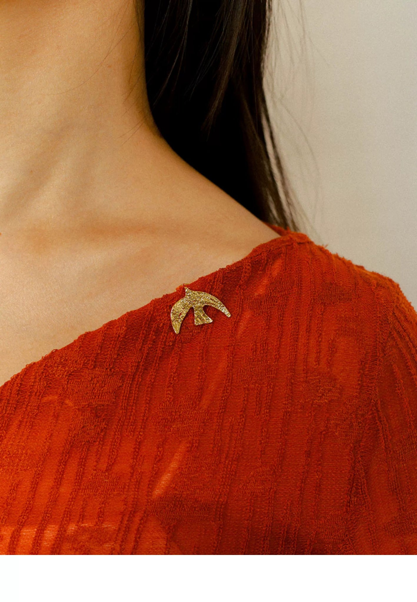 Flying Dove of Peace Brooch Handcrafted Vintage Texture - floysun
