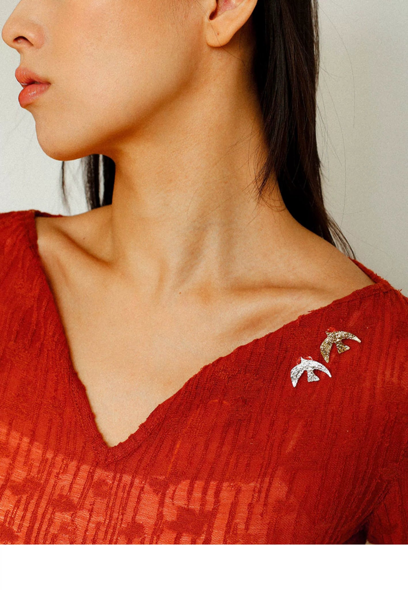 Flying Dove of Peace Brooch Handcrafted Vintage Texture - floysun