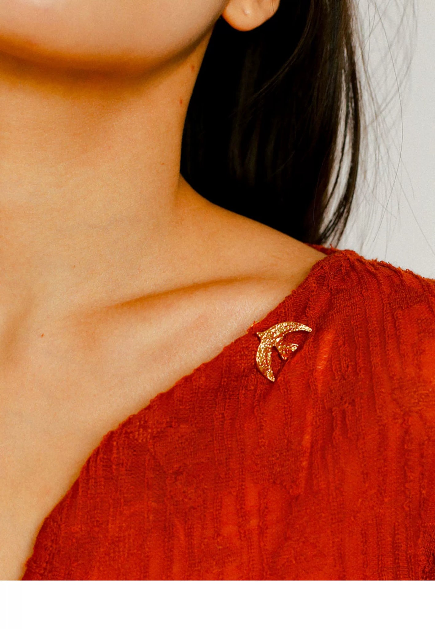 Flying Dove of Peace Brooch Handcrafted Vintage Texture - floysun