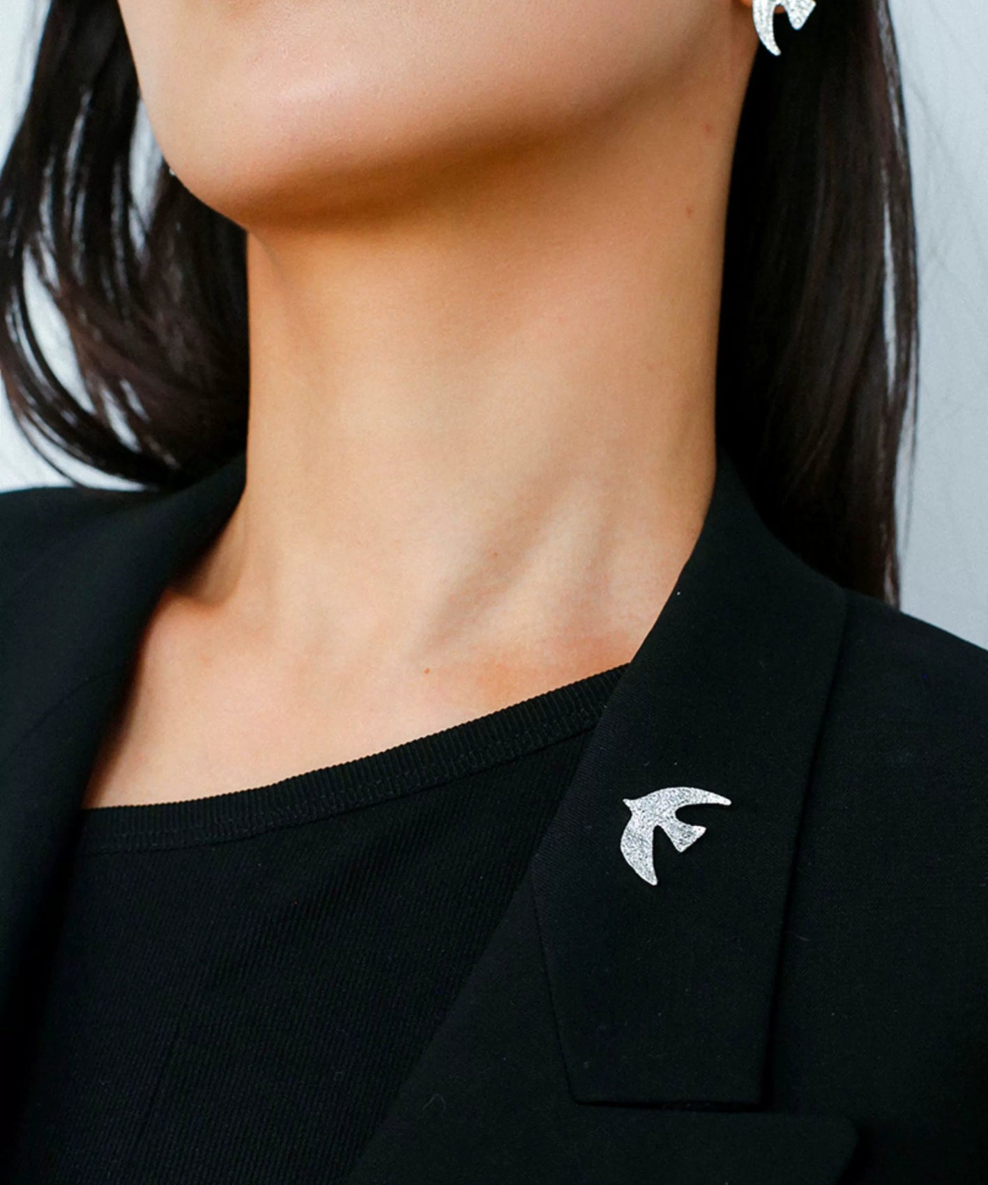 Flying Dove of Peace Earrings Handcrafted Vintage Texture - floysun