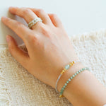 Forest Dew Bracelet | Green Strawberry Quartz & Pyrite Accents - floysun