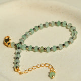 Forest Dew Bracelet | Green Strawberry Quartz & Pyrite Accents - floysun