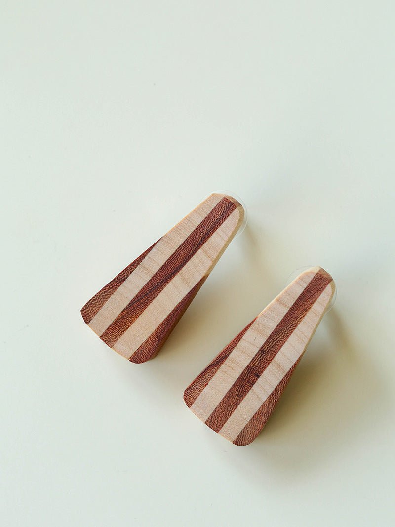 Forest - Inspired Geometric Wood Earrings - floysun