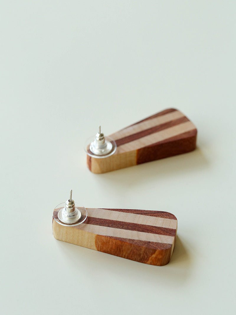 Forest - Inspired Geometric Wood Earrings - floysun