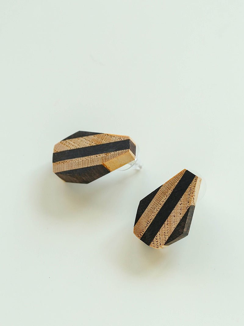Forest - Inspired Geometric Wood Earrings - floysun