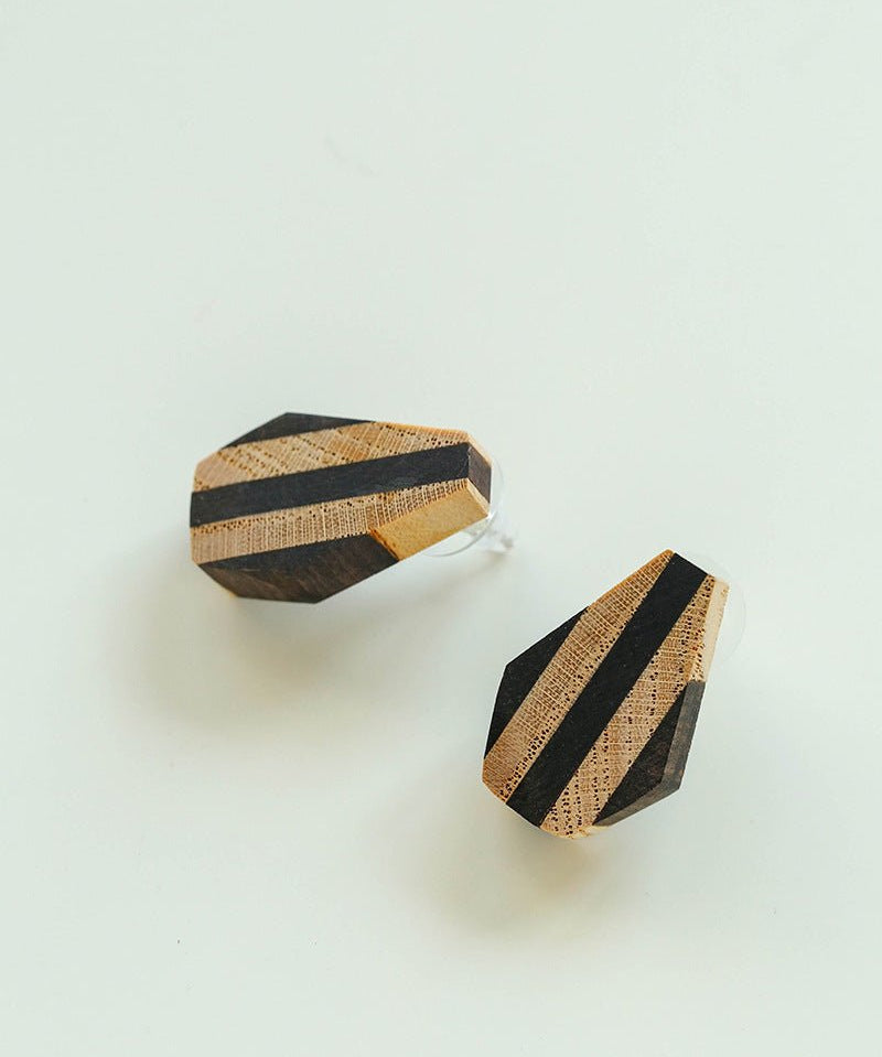 Forest - Inspired Geometric Wood Earrings - floysun