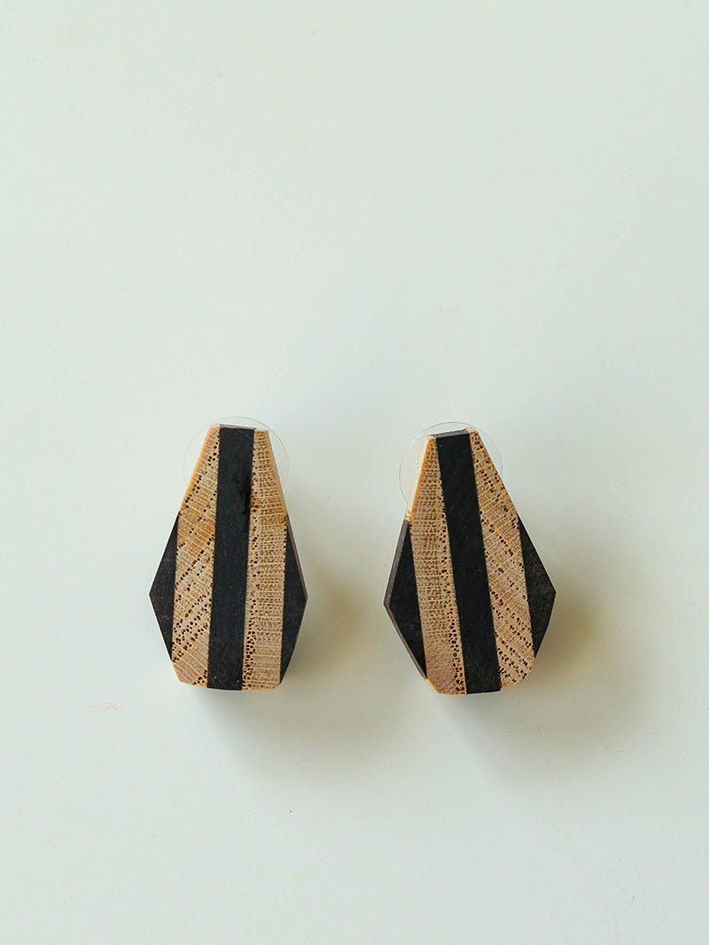 Forest - Inspired Geometric Wood Earrings - floysun
