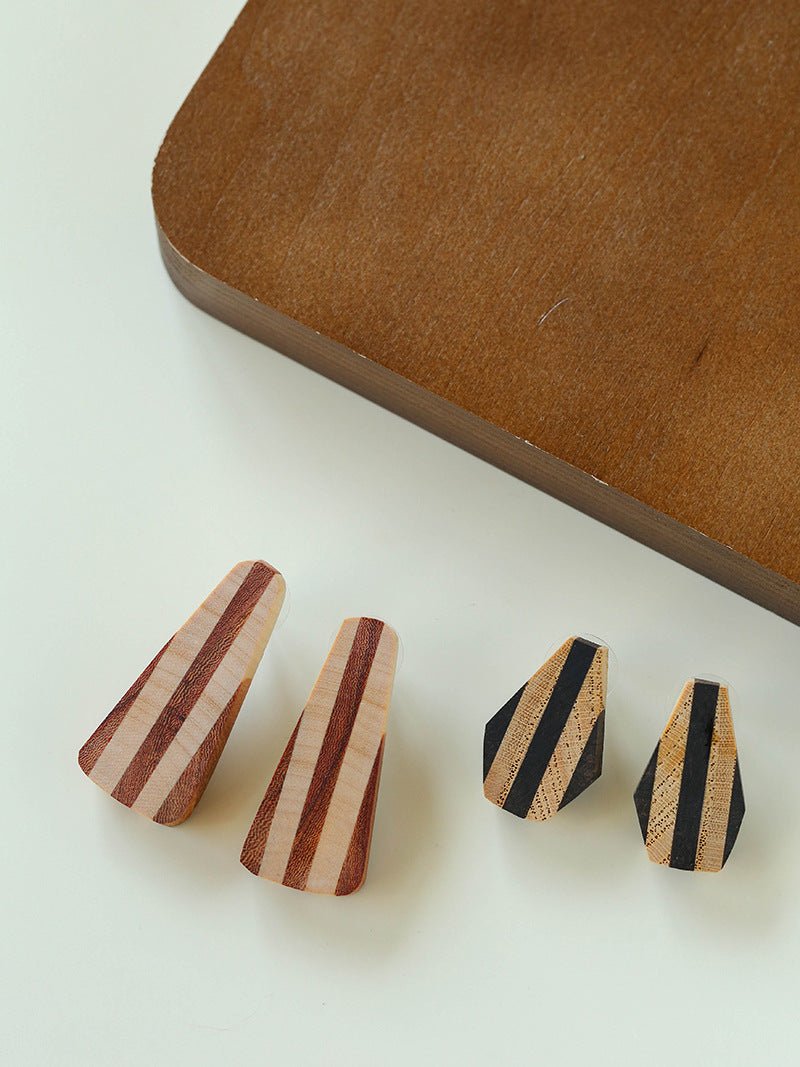 Forest - Inspired Geometric Wood Earrings - floysun