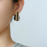 Forest - Inspired Geometric Wood Earrings - floysun
