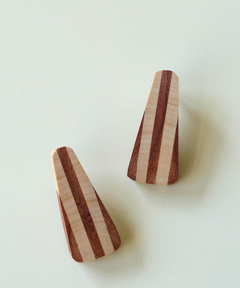 Forest - Inspired Geometric Wood Earrings - floysun