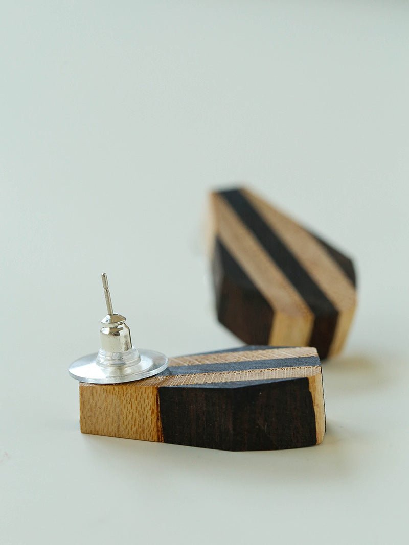 Forest - Inspired Geometric Wood Earrings - floysun