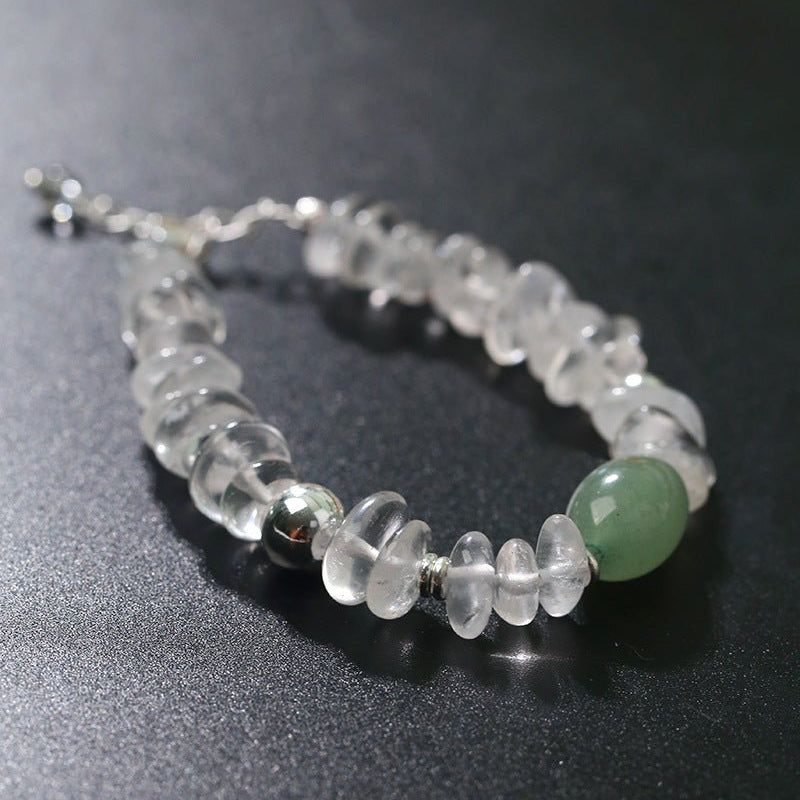 Forest Whisper Clear Quartz & Green Aventurine Bracelet - floysun
