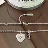 “Forever Imprinted” Heart Necklace – 925 Sterling Silver - floysun