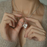 “Forever Imprinted” Heart Necklace – 925 Sterling Silver - floysun