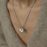 “Forever Imprinted” Heart Necklace – 925 Sterling Silver - floysun