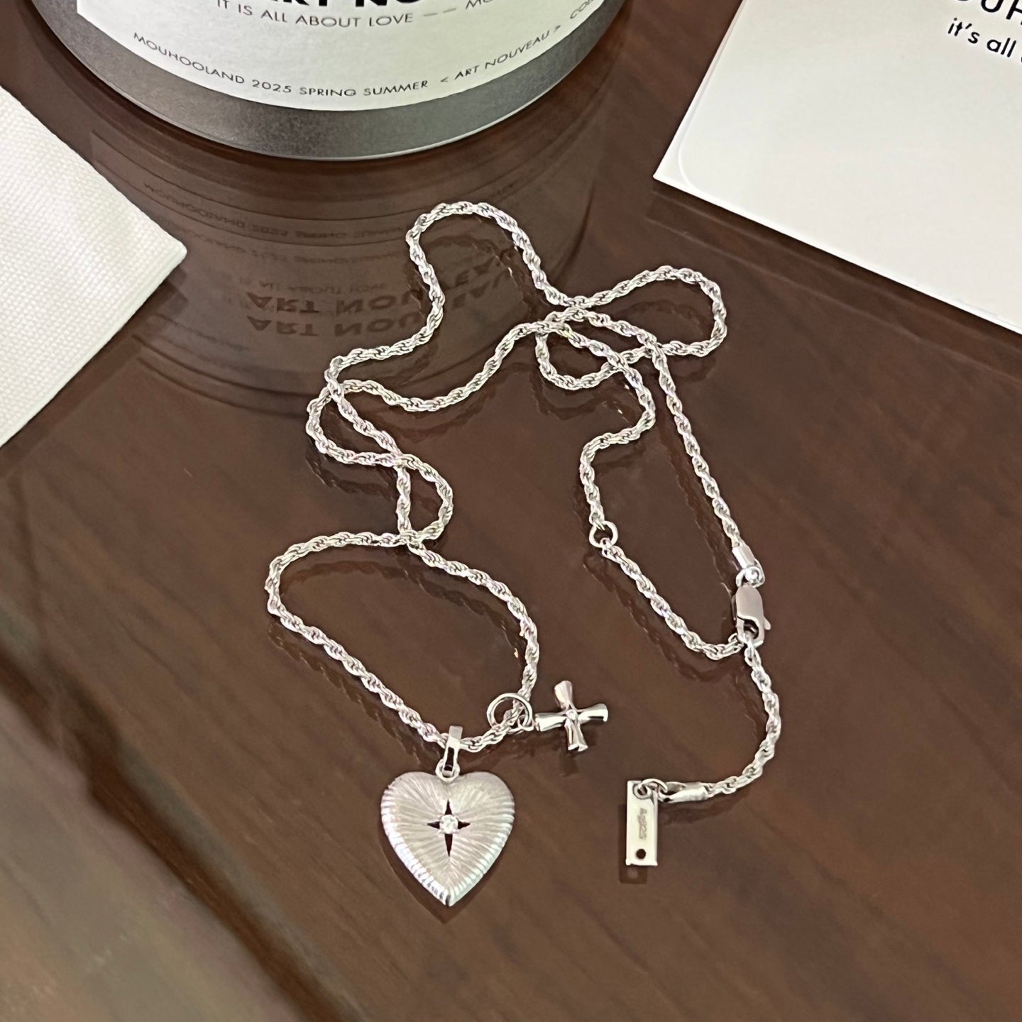 “Forever Imprinted” Heart Necklace – 925 Sterling Silver - floysun