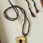 “Fortune Circle” Shell Hibiscus & Clover Long Necklace - floysun