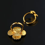 “Fortune Circle” Shell Hibiscus & Clover Ring - floysun