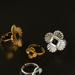 “Fortune Circle” Shell Hibiscus & Clover Ring - floysun