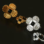 “Fortune Circle” Shell Hibiscus & Clover Ring - floysun