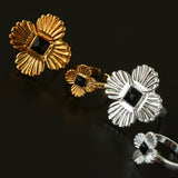 “Fortune Circle” Shell Hibiscus & Clover Ring - floysun