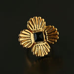 “Fortune Circle” Shell Hibiscus & Clover Ring - floysun