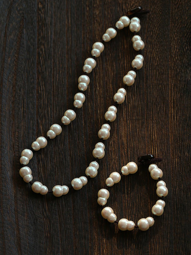 Fortune Gourd Baroque Pearl Necklace - floysun